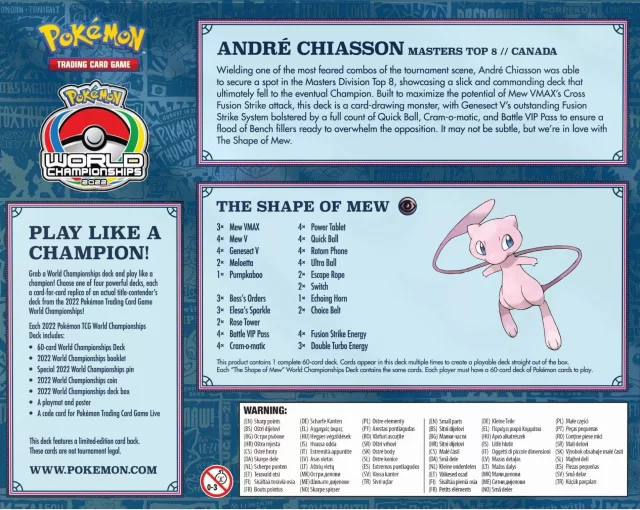 Karetní hra Pokémon TCG - The Shape of Mew World Championships Deck (André Chiasson)