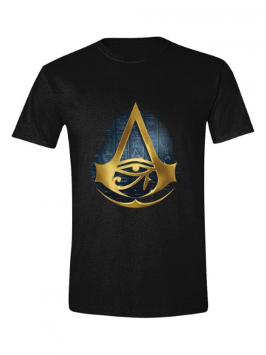 Tričko Assassins Creed: Origins -  Hieroglyphics Logo černé