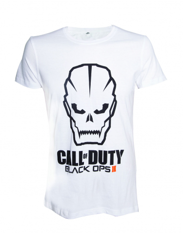 Tričko Call of Duty: Black Ops III - Skull, bílé (velikost L)