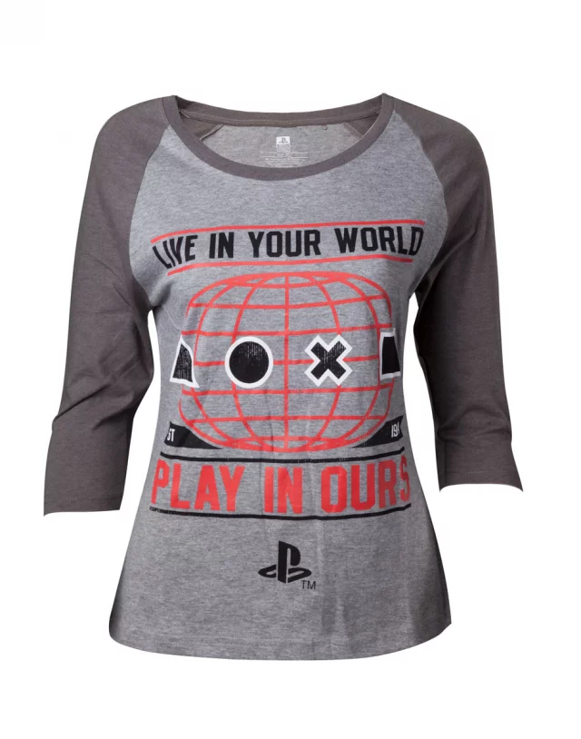 Tričko dámské Playstation - Live In Your World Raglan