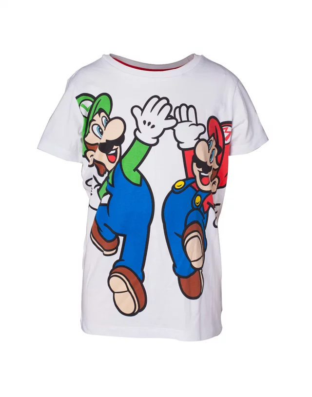 Tričko dětské Super Mario - Mario nad Luigi