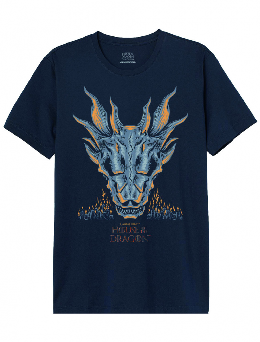 Cotton Tričko Game of Thrones: House of the Dragon - Dragons Head (velikost XL)