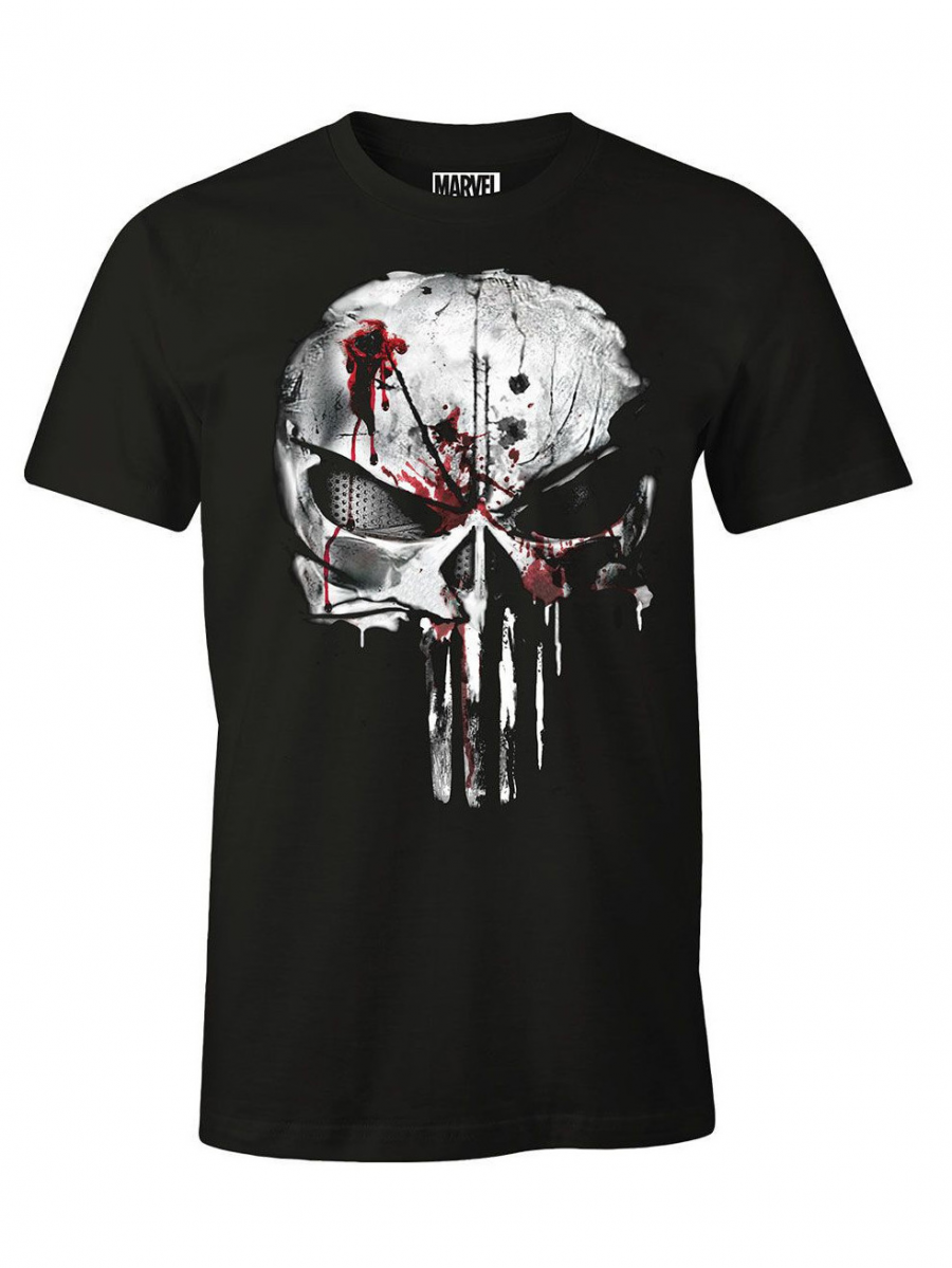 Cotton Tričko Marvel - Punisher Bloody Skull (velikost S)