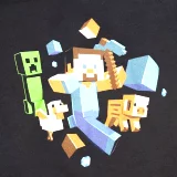 tričko Minecraft Run Away! - černé (am. vel. dětské S) svítí ve tmě