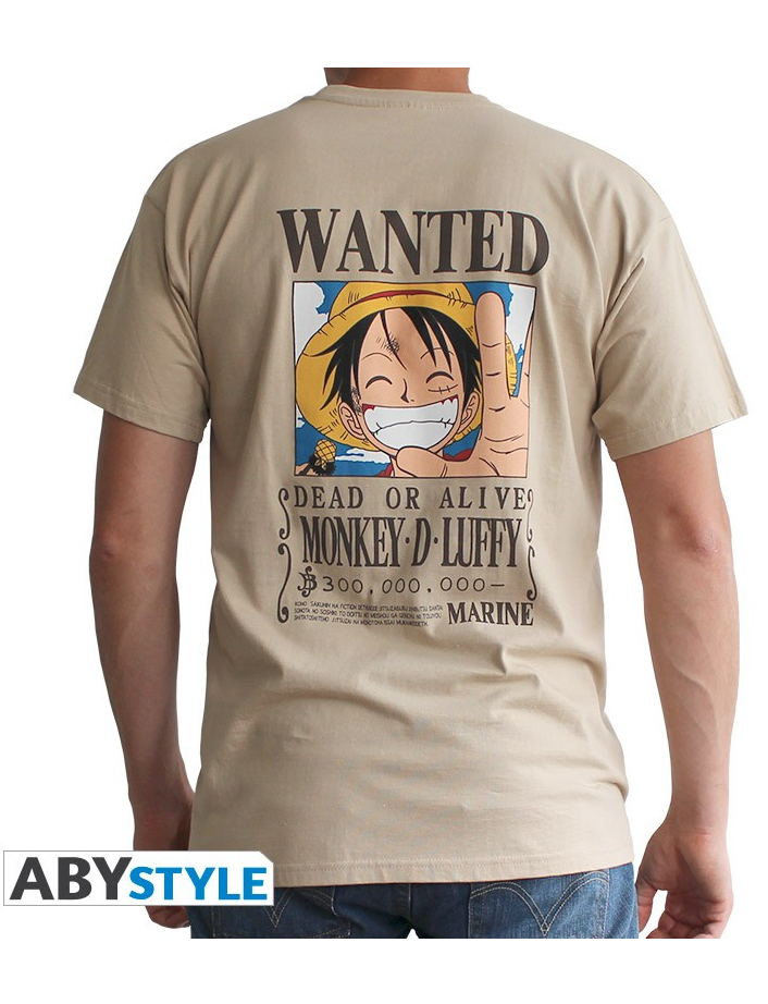ABYstyle Tričko One Piece - Wanted Luffy (velikost M)