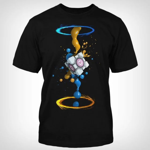 Tričko Portal 2 Gel Splatter (americká vel. S / evropská S-M)