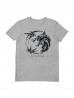 Tričko Zaklínač - Wolf Logo Grey