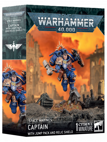 W40k: Space Marines - Captain with Jump Pack and Relic Shield (1 figurka)