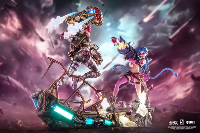 Výhodný set Socha League of Legends - Jinx & Vi 1/6 Scale Statue (PureArts)