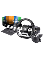 Volant s pedály a řadící pákou - Maxx Tech Pro Force Feedback Racing Wheel Kit (PS4)