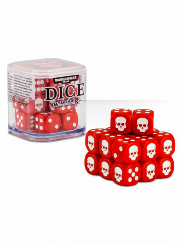 Kostky Warhammer Dice Cube (20 ks), šestistěnné - červené