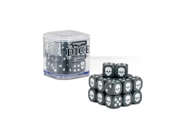Kostky Warhammer Dice Cube (20 ks), šestistěnné - šedé