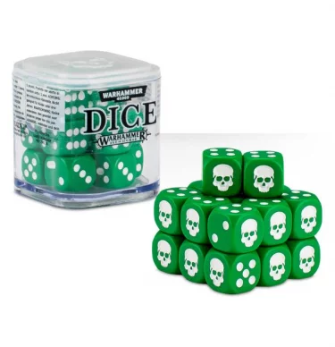Kostky Warhammer Dice Cube (20 ks), šestistěnné - zelené