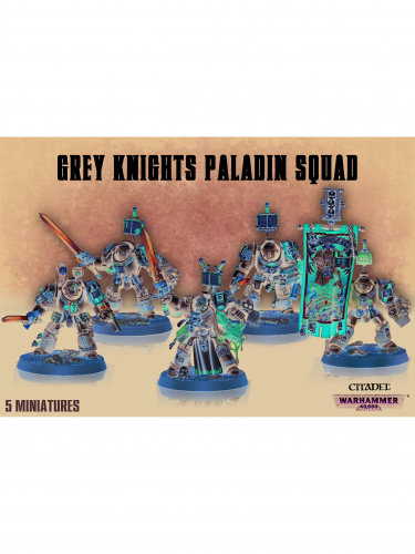 W40k: Grey Knights Paladin Squad (5 figurek) (zničená krabice)