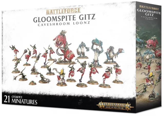 W-AOS: Battleforce: Gloomspite Gitz Caveshroom Loonz (21 figurek)