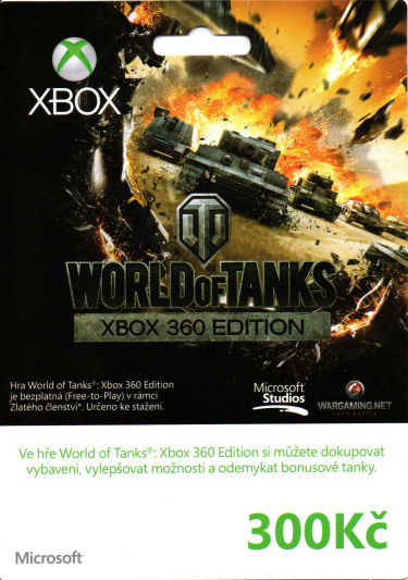 Xbox Live předplacená karta 300 Kč - World of Tanks Edition (X360)