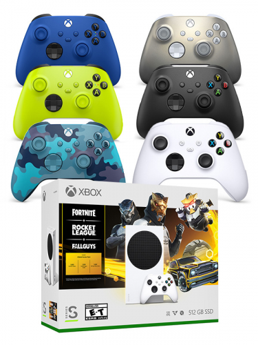 Konzole Xbox Series S 512GB (Fortnite + Rocket League + Fall Guys) + ovladač navíc dle výběru (XBOX)