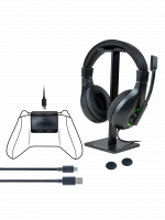 Sada příslušenství BigBen Essential Pack 5v1 pro Xbox Series - Sluchátka + stojánek, baterie, kabel, čepičky na ovladač (XSX)