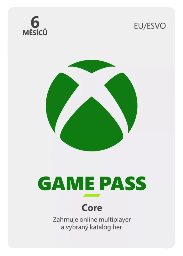 Game Pass Core - předplatné na 6 měsíců