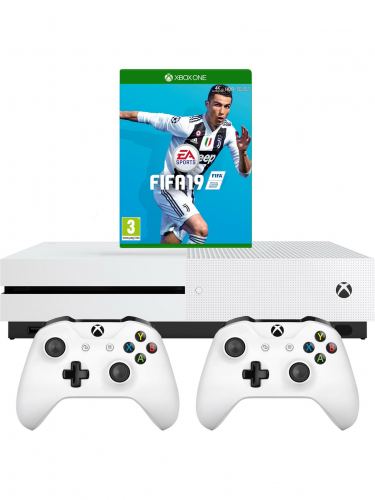 Konzole Xbox One S 1TB + FIFA 19 + 2x ovladač (XBOX)