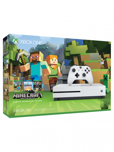 Konzole Xbox One S 500GB + Minecraft: Xbox One Edition (XBOX)