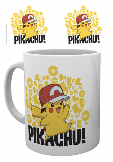 Hrnek Pokémon - Pikachu s čepicí