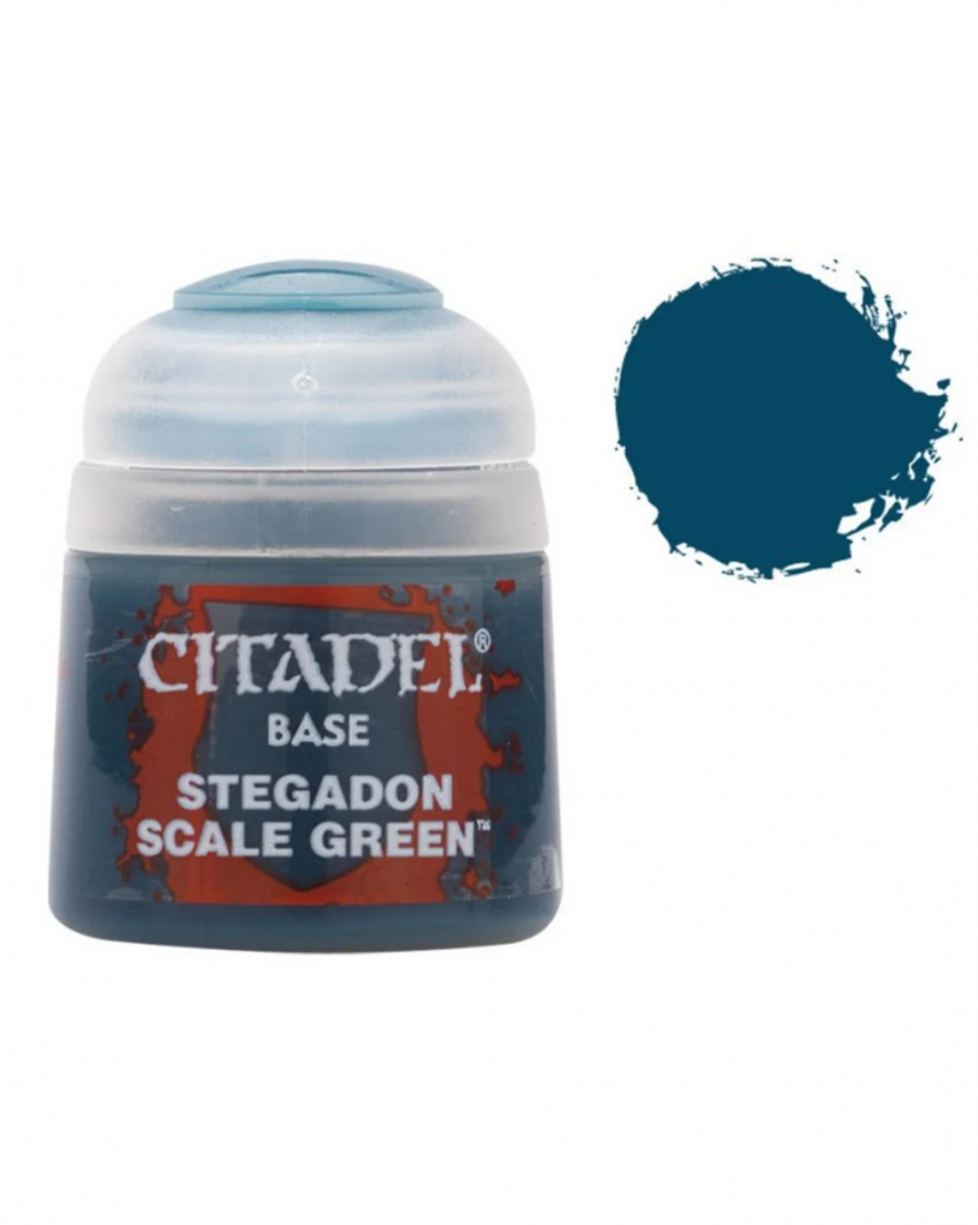 Games-Workshop Citadel Base Paint (Stegadon Scale Green) - základní barva, zelená