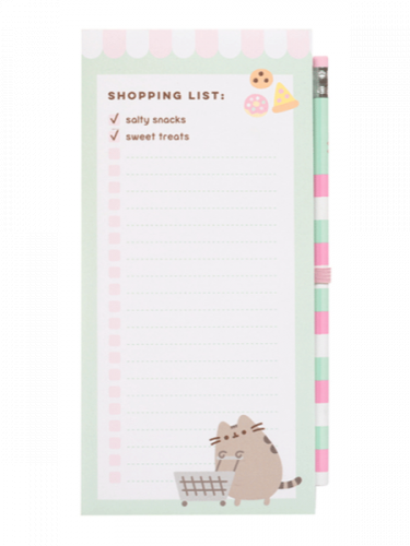 Poznámkový blok s magnetem Pusheen - Shopping List (+ tužka)