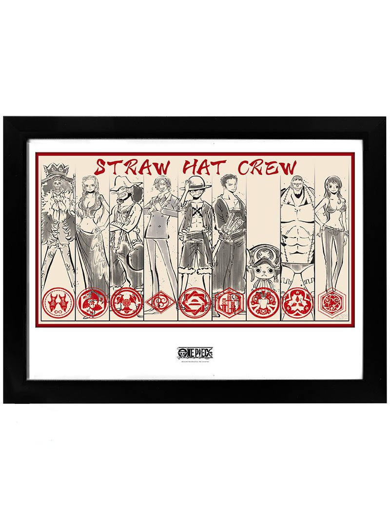 ABYstyle Zarámovaný plakát One Piece - Straw Hat Crew